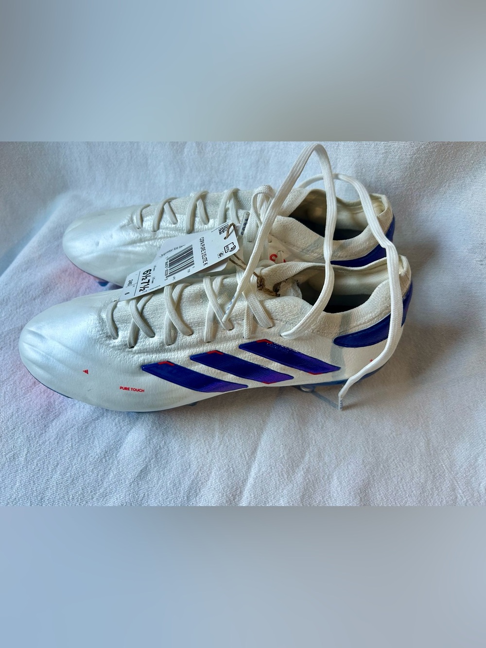 Adidas Copa Pure 2 Elite K SG Soccer Cleats White Blue Red Mens 6.5 W 7.5 NWT